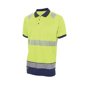 Hi Vis S/S Polo Shirt Sylw/Nblue 2Xl