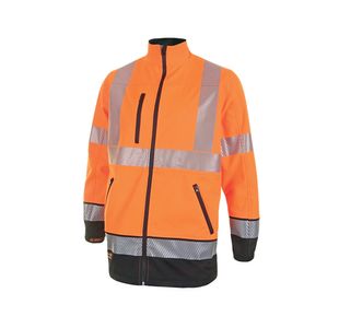 2 Tone Softshell Jacket Org/Blk Xl