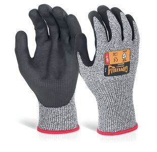 Glovezilla Nitrile Ctd Glvs 1Pr Gy S