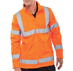 Soft Shell Hi Vis Jacket Orange 5Xl