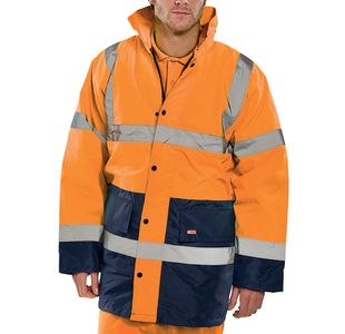 Fleece Lnd Traf Jacket Org/Nvy 2Xl