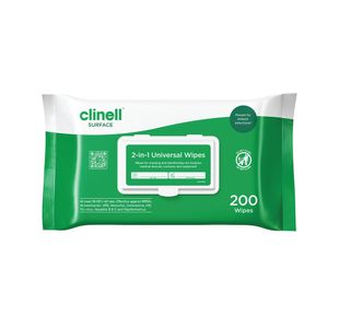 Clinell Universal 2-In-1 Wipes Pk200