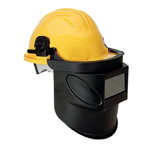 Helmet Mounted Welding Shield Yellow