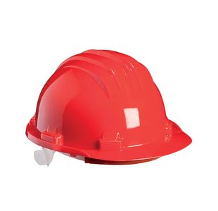 Slip Harness Safety Helmet Red