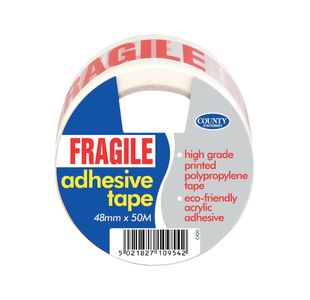 Fragile Adhesive Tape 48Mmx50M Pk6