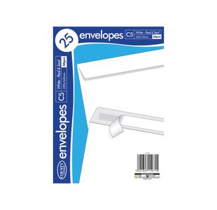 C5 Peel/Seal Env X25 White Pk20
