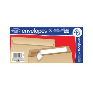 Dl Manilla Peel/Seal Env X50 Pk20