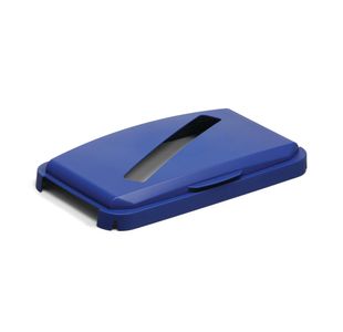 Durable 60L Hinged Bin Lid Blu Slot