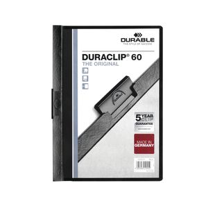 Durable 6Mm Duraclip File A4 Blk P25