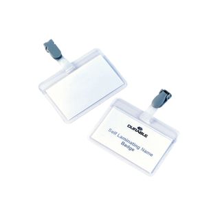 Durable Self Lamg Name Badge Pk25
