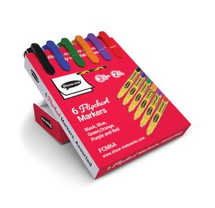 Show-Me Flipchart Markers Ast Pk6