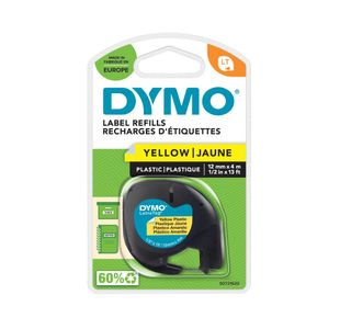 Dymo Letratag Plas Tape 12Mmx4M Ylw