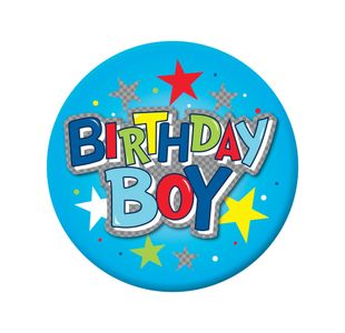 Birthday Boy Giant Badge Pk6