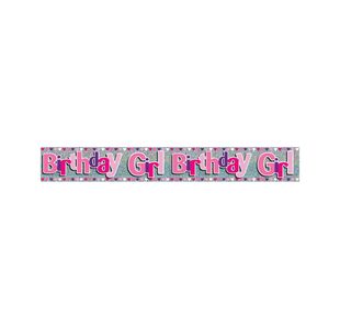 Happy Birthday Girl Party Banner Pk6