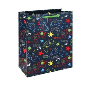 Gamer Gift Bag Large Blue Pk6