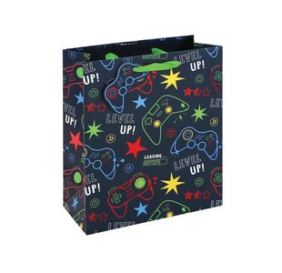 Gamer Gift Bag Medium Blue Pk6