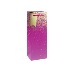 Eurowrap Pink Ombre Bottle Bag Pk6