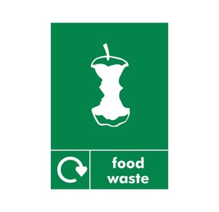 Food Waste Sign Save Vinyl A5 Pk5