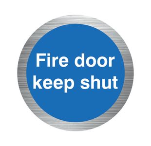 Fire Door Keep Shut Sign Vinyl 76Mm