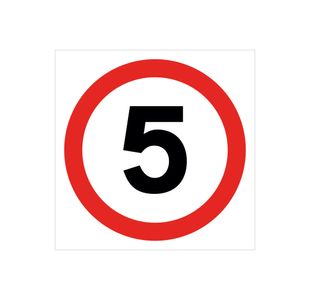 5Mph Traffic Sign Rigid Plas 450X450