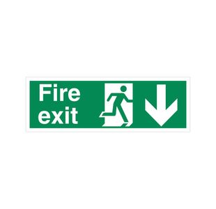 Fire Exit Rman Arr Down Plas 450