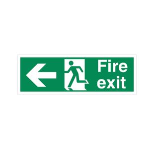 Fire Exit Rman Arr Left Plas 450