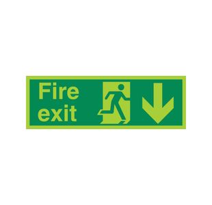 Fire Exit Rman Arr Down Plas 450