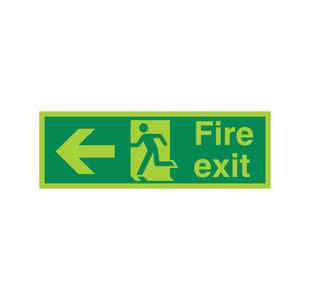 Fire Exit Rman Arr Left Plas 450