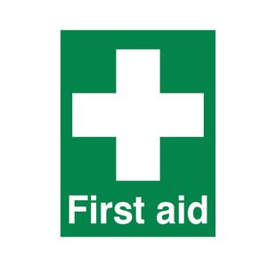 First Aid Sign Rigid Plastic 100X150