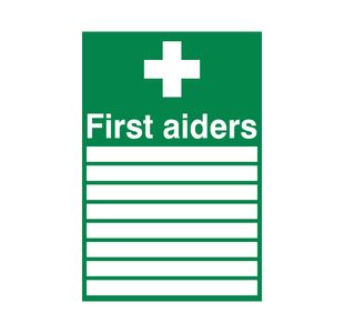 First Aiders Sign Rigid Plas 300X200