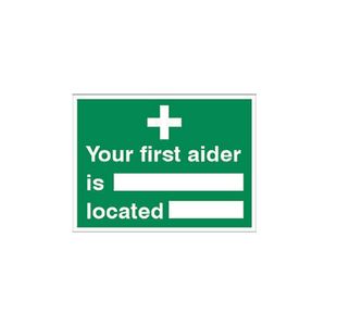 Your First Aider Is Located 150X200