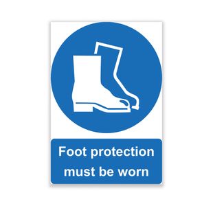 Foot Protection Must Be Worn Plas A4