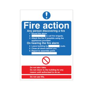 Fire Action Standard Vinyl 300X250