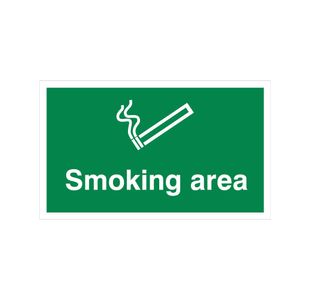 Smoking Area Sign Rigid Plas 300X500