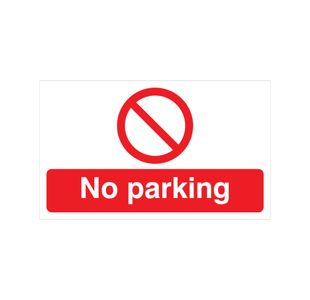 No Parking Sign Rigid Plas 300X500