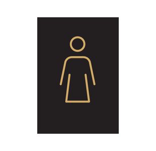 Female Toilet Blk/Gold Plas 150X105