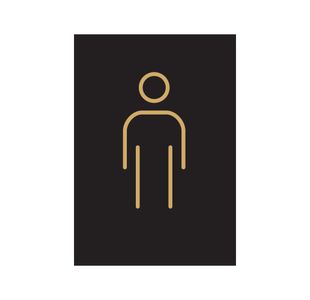 Male Toilet Blk/Gold Alm 150X105