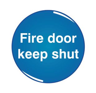 Fire Door Keep Shut Domed Resin 60