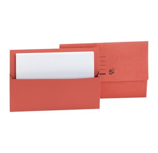 Half Flap Doc Wallet Fc Red Pk50