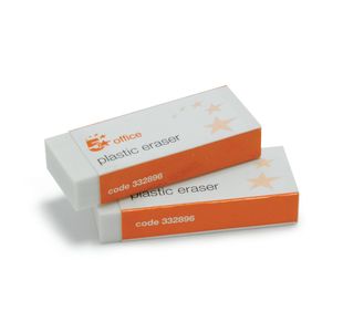 Plastic Eraser Paper Sleeve Pk10