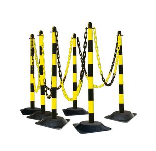 Guarda Chain 6 Post Ylw/Blk Rubber
