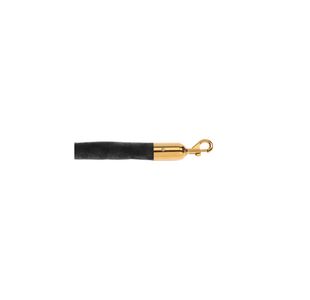 Eco Velour Rope Blk 1.8M P/Brass