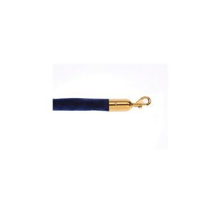 Eco Velour Rope Blue 1.8M P/Brass