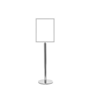 Sign Stand P/Chrome Pst A3 Vert Sign