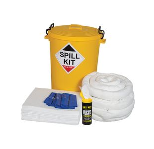 Oil/Fuel Spill Kit Ylw Drum 90L Wht