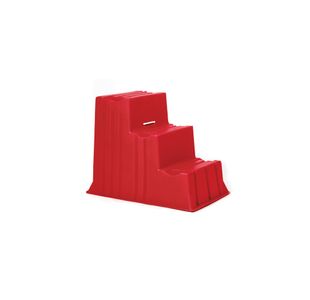 3 Tread Indl Steps Red 520X740X635
