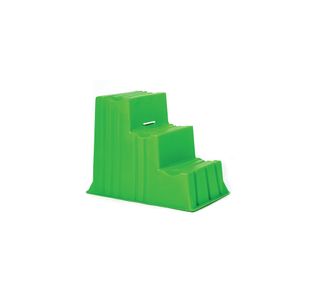 3 Tread Indl Steps Green 520X740X635