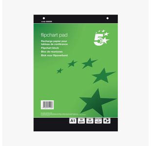 5 Star Recycled Flipchart Pad A1 Pk5