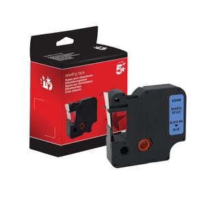 1000 Label Tape 9Mm Black Blue