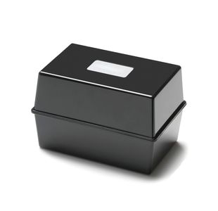 5 Star Card Index Box 6X4 Inch Black